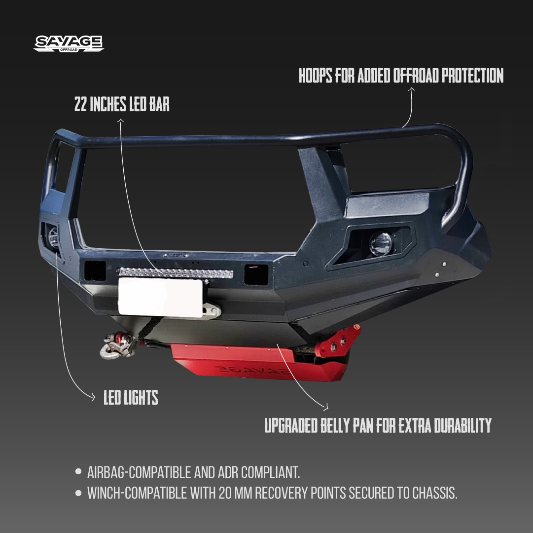GWM CANNON "THE BEAST HOOPED" BULL BAR BY SAVAGE TECH AUSTRALIA