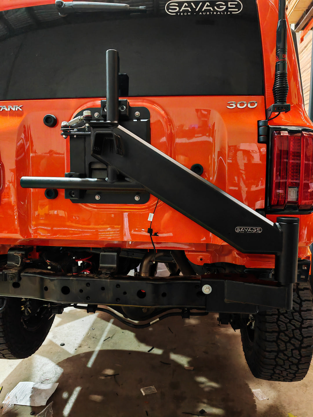 TANK 300 REAR TYRE CARRIER – Savage Tech Australia