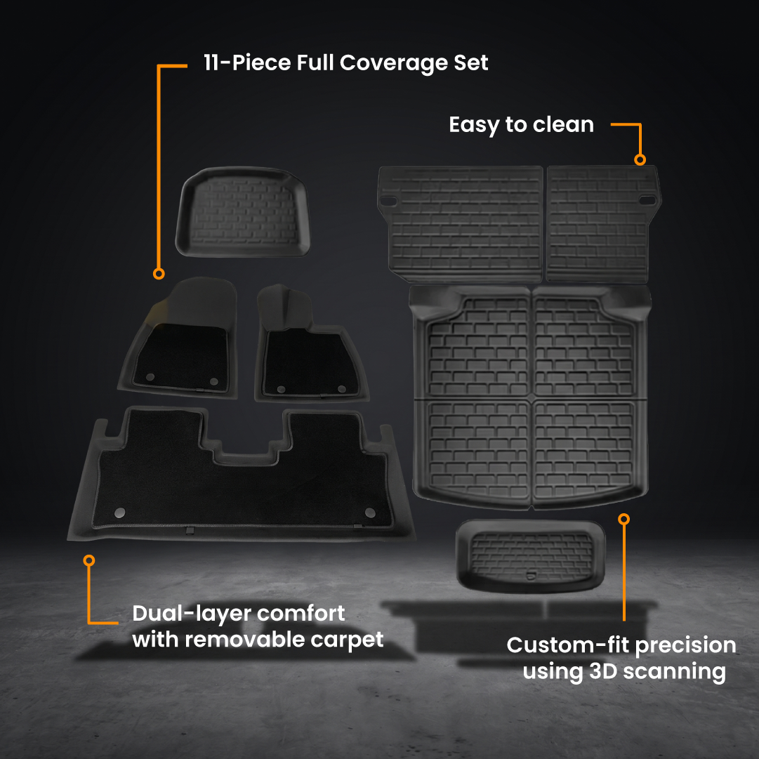 BYD SEAL 2024 11-PIECE FLOOR MAT KIT – PREMIUM PROTECTION WITH CARPET INSERT