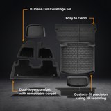 BYD SEAL 2024 11-PIECE FLOOR MAT KIT – PREMIUM PROTECTION WITH CARPET INSERT