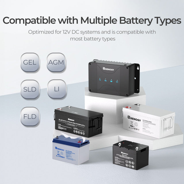 RENOGY 12V 30A Dual Input DC to DC Battery Charger with MPPT