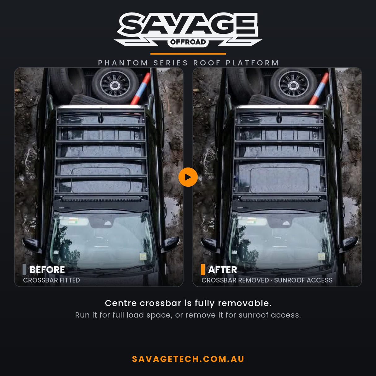 SAVAGE PHANTOM SERIES ROOF PLATFORM - GWM CANNON 2020+ INCLUDING FACE LIFT (Does Not fit Alpha)
