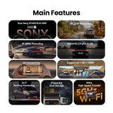 DDPAI Z60 PRO DASHCAM FRONT 4K + 1080P REAR CAMERA