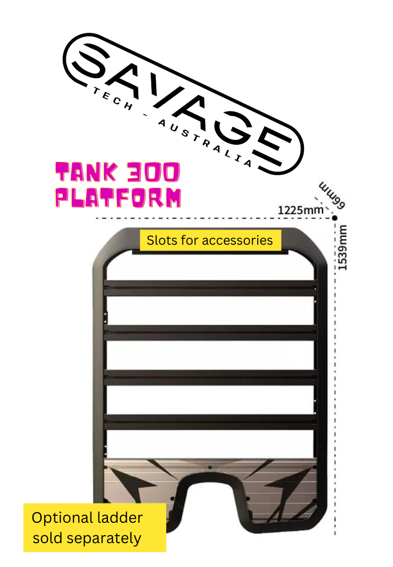 Savage Tech Rack TANK 300 PLATFORM RACK (FULL LENGTH WITH REMOVABLE SUNROOF RAIL ...