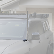 Denza B8 UHF antenna mount fitted to the guard in powder coated black- SAVAGETECH.COM.AU