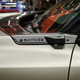 Denza B8 UHF antenna mount fitted to the guard in powder coated black- SAVAGETECH.COM.AU