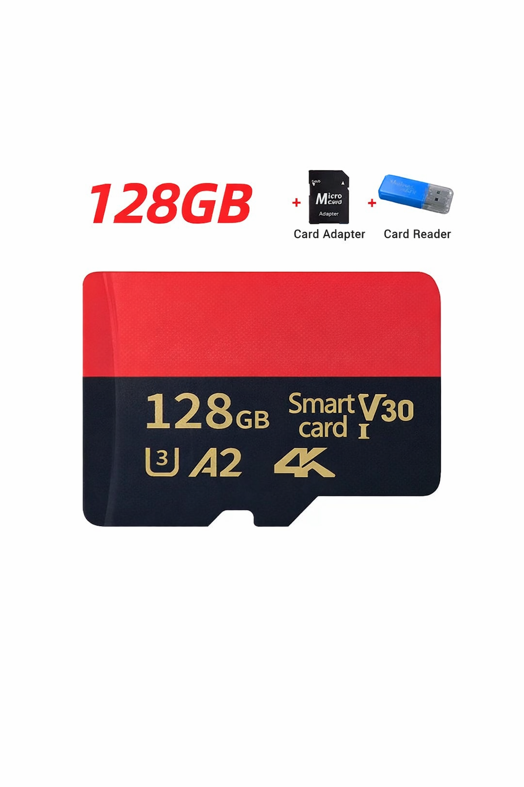 MICRO SD CARD 128GB WITH USB READER