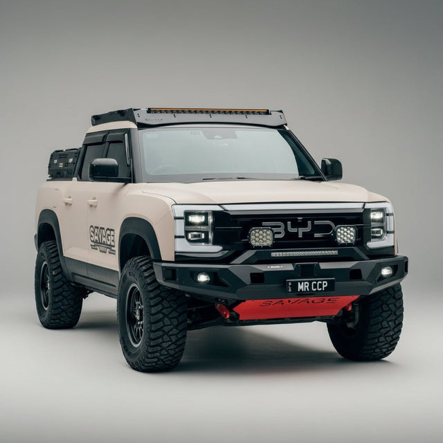 BYD SHARK 6 SAVAGE ATTACK HOOPLESS BULL BAR - Savage Tech Australia