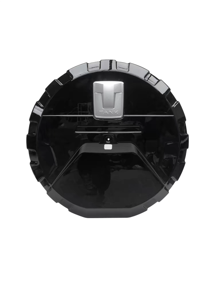 TANK 300 TYRE COVER GLOSS BLACK WITH BLACK LOGO