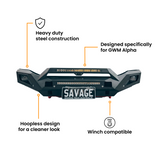 GWM ALPHA RAMPAGE HOOPLESS BULLBAR