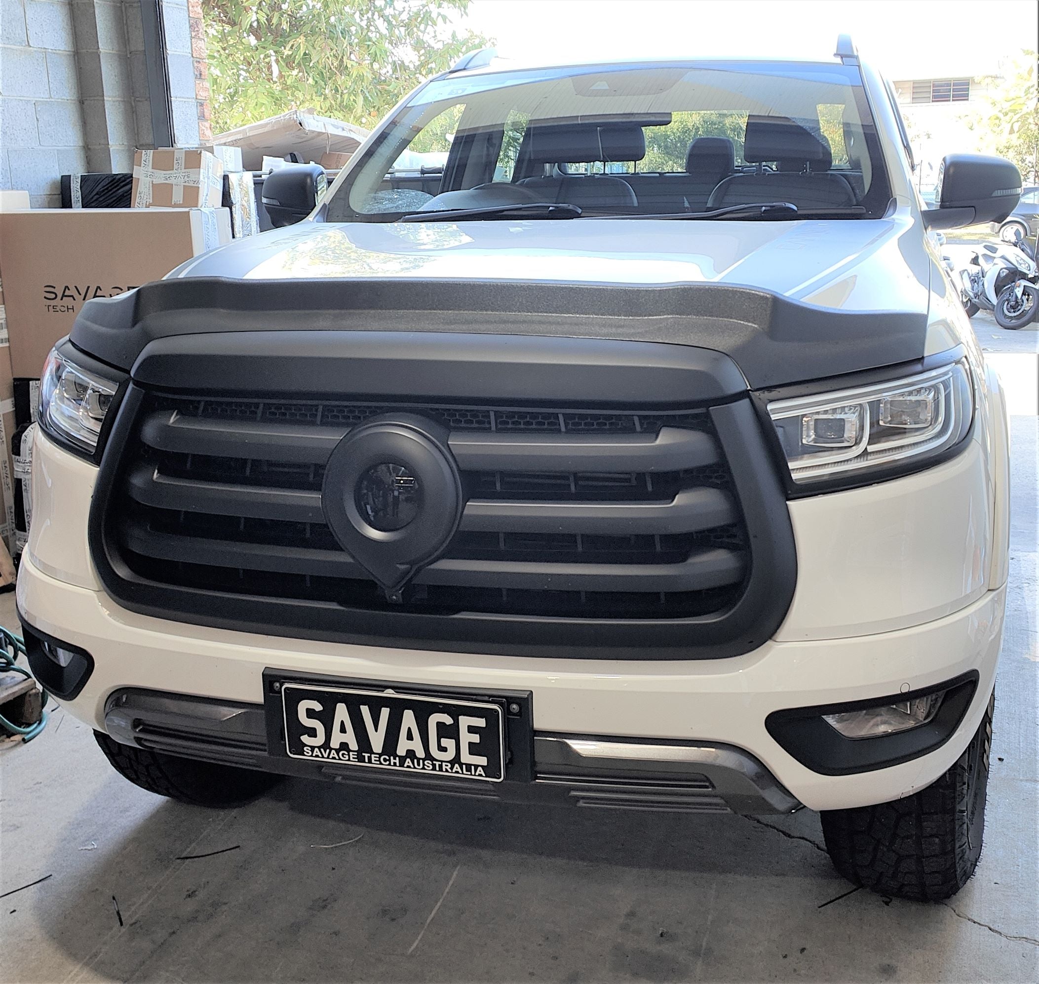 GWM CANNON HEADLIGHTS SURROUND BLACK Savage Tech Australia