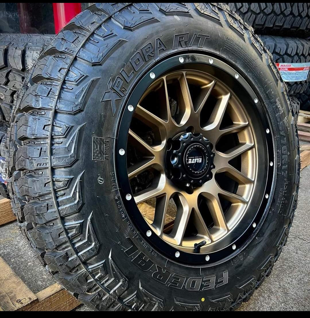 Federal 33" 285/70/17 and Elite Stealth 17x9 +15