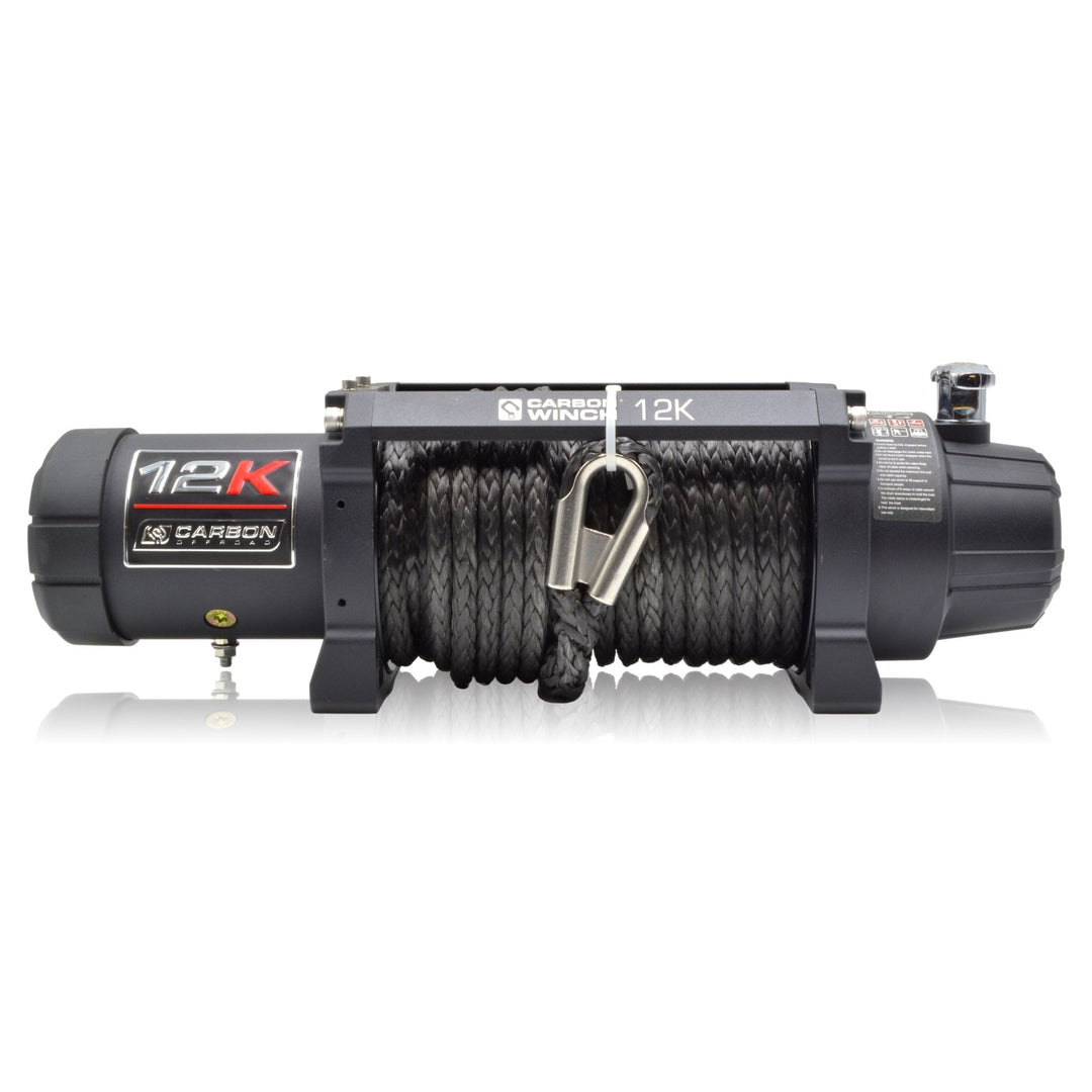 Carbon V.3 12000lb Winch Blue Hook and Recovery Combo Deal - CW-12KV3B-COMBO2 11
